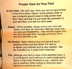 Walrus Cascade Condo -Tent Specialty Store walrus cascade condo instructions PROPER CARE pg9A